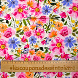 Viscose imprimée Stella rose
