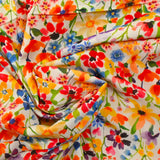 Viscose imprimée Estelle orange