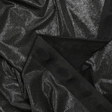 Jersey fin irisé argent fond noir