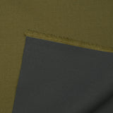 Khaki heat-bonded 100% wool suit fabric