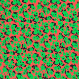 Viscose imprimée découpage vert fond rouge