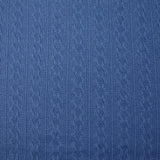 Maille tricot torsade Léonie bleu barbeau