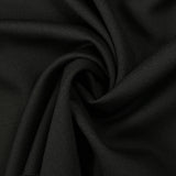 Tissu tailleur 100% laine vierge sergé noir