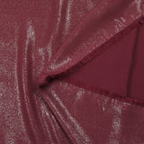 Crêpe de polyester fin pailleté argent fond lie de vin