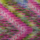 Maille fine plissée Lurex chevron rose, vert et bleu