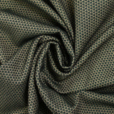 Jacquard de polyviscose Lisa noir, vert et beige