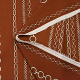 Satin polyester twill printed vertical chains brick background