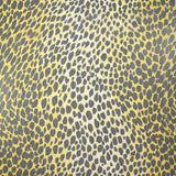 Crinkle Mousseline 100% Wild Print Silk Yellow and White background