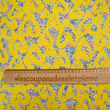 Coton liberty ® Leontyne Love Emma and Georgina jaune au mètre