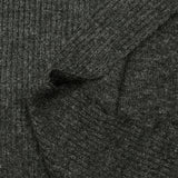 Maille côtelée grattée chinée Jeny anthracite