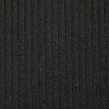 Maille tricot côtelée noir
