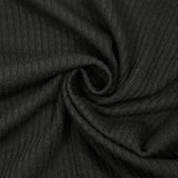 Maille tricot côtelée noir