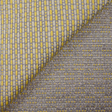 Brocart polycoton rayé Coline jaune et blanc cassé