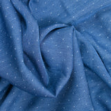 Tencel jeans with medium blue polka dots