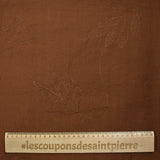 Crêpe viscose Lily brodé feuillage marron noisette