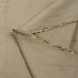 Crêpe viscose Lily brodé feuillage beige