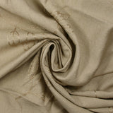 Crêpe viscose Lily brodé feuillage beige