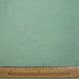 Viscose crepe Lily embroidered water green foliage