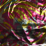 Maille imprimé fuchsia et doré