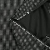 Dots printed cotton 1mm black background