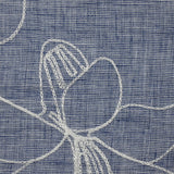 Heather navy Ariel embroidered canvas