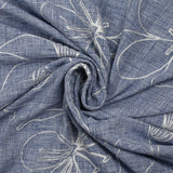 Heather navy Ariel embroidered canvas