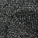 Tweed mezcla de lana negro y gris