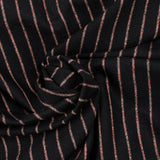 Laine rayée orange fond noir