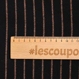 Laine rayée orange fond noir