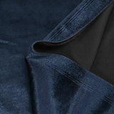 Jersey de velours ras thermocollé bleu nuit