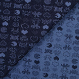 Jacquard polyviscose pacman fond marine