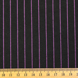 Maille Milano thermocollée rayée violet fond noir