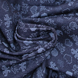 Jacquard polyviscose pacman fond marine