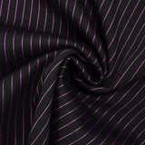 Maille Milano thermocollée rayée violet fond noir
