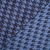 Jacquard polyviscose rooster foot background navy