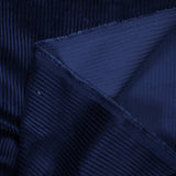 100% navy ribbed cotton velvet