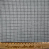 Popeline polycoton tissée-teinte à carreaux Émilien fond gris