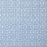 Popeline polycoton jacquard Octave bleu azur et blanc