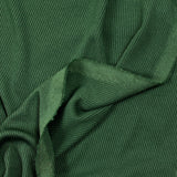 Green ribbed polyester jersey