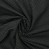 Maille Milano polyviscose double rayure fond noir