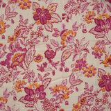 Double gauze padded double side Indian gurugram pink background ecru per meter