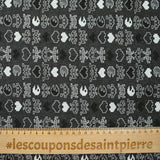 Jacquard polyviscose pacman fond noir