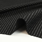 Maille Milano polyviscose double rayure fond noir