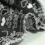Jacquard polyviscose pacman fond noir