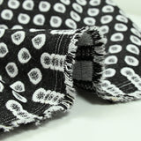Jacquard polyviscose goutte d'eau fond noir
