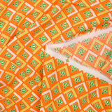 Fondo naranja vintage estampado viscosa
