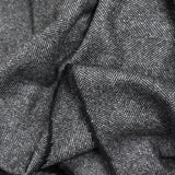 Mezcla de lana en espiga 6cm negro y gris
