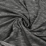 Jersey de polyviscose chiné noir et blanc