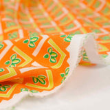 Fondo naranja vintage estampado viscosa