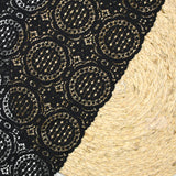 Dentelle festonnée rosaces noir